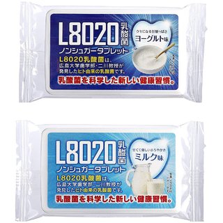 Doshisha L8020 Anti Bacteria Dental Care Tablets, Milk and Yogurt Flavor, Made in Japan, Set of 2, 9gms Each