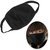 Pollution Protection Mask - 3 Pcs ,Unisex Black Anti Dust Pollution Cotton Polyester Bland Mouth Nose Mask Respirator