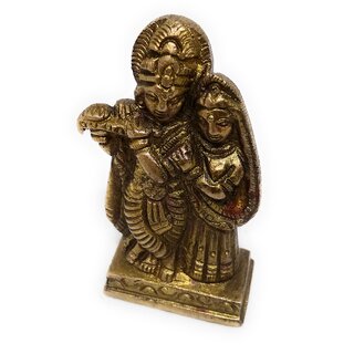                       Ashtadhatu Radha Krishna Idol For Home Temple                                              