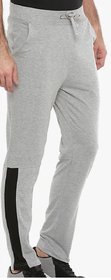 Men Silver Solid Slim Fit Track Pants