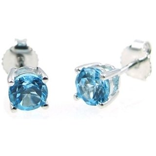 Ceylonmine Blue Topaz Earring Natural & Unheated Stud Earring For Women & Girls Ceylonmine Blue Topaz Earring Natural & Unheated Stud Earring For Women & Girls