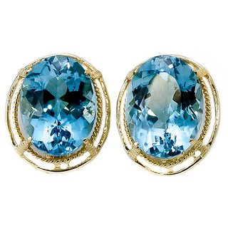Ceylonmine Natural Blue Topaz Earring Lab Certified & Original Gemstone Stud Earring For Women & Girl Ceylonmine Natural Blue Topaz Earring Lab Certified & Original Gemstone Stud Earring For Women & Girl