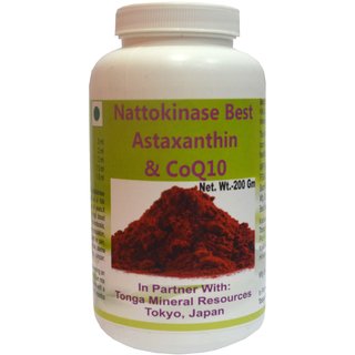                       Nattokinase Best Astaxanthin Coq10 Powder - 200 Gm (Buy Any Supplement Get The Same 60Ml Drops Free)                                              