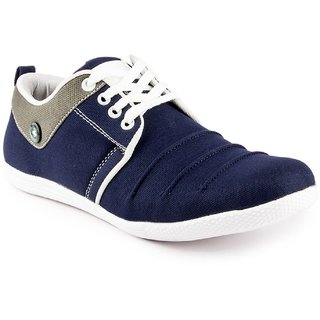 Buy Cyro Blue Canvas Air Mix Lace-Up 