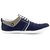 Cyro Blue Canvas Air Mix Lace-Up Smart Casual Shoes For Men