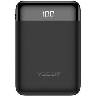 Veger W1049 Lcd Display 10000Mah Lithium Polymer Power Bank Fast Charging / High Capacity / Warranty