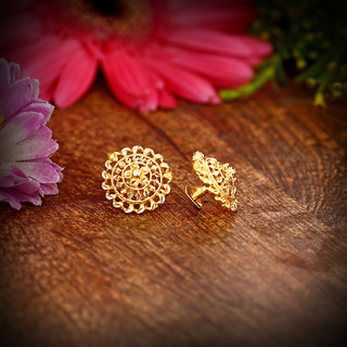                       Vighnaharta Traditional Daily Wear Gold Plated Alloy Stud Earring For Women And Girls                                              