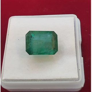                       Emerald Stone 6.25 Ratti Gemstone Gold Plated Lab certified  Unheated Precious Panna Stone  - CEYLONMINE                                              