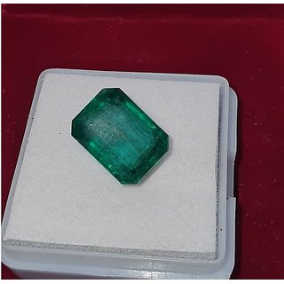 Emerald Stone 6.25 Ratti Gemstone Gold Plated Unheated Prec