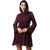 EMBLAZE Women Magenta Solid Fit and Flare Dress