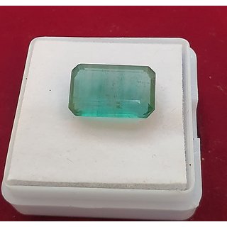                       Emerald Stone 6.6 Ratti Gemstone Lab certified  Unheated Precious Panna Stone - CEYLONMINE                                              