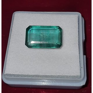                       Emerald Stone 6.25 Ratti Gemstone Lab certified  Unheated Precious Panna Stone - CEYLONMINE                                              
