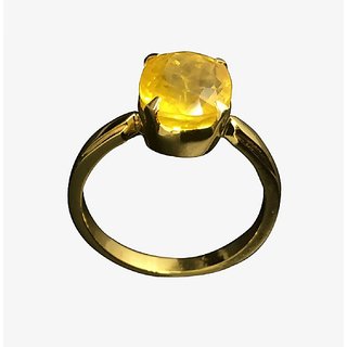                       Yellow Sapphire Ring Natural 5.25 ratti Stone Pukhraj Astrological  Lab Certified                                              