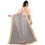 Desinger Grey Net Embroidery Saree