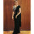 Desinger Black Fox Georgette Raffle Saree