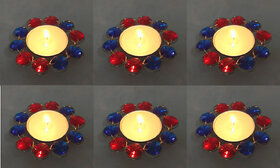 Rastogi Handicrafts Unscented Tea Light Decorative Diya Deepak Candle Diwali Light candle Set of Six