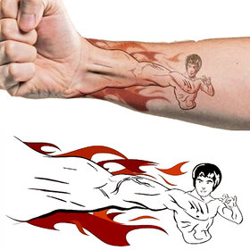 Voorkoms Bruce Lee Body Temporary Tattoo V-329