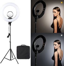 House Of Quirk 18 Inches Led Ring Light With Stand For Camera Smartphone Youtube Video Shooting And Makeup