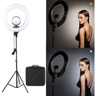 House Of Quirk 18 Inches Led Ring Light With Stand For Camera Smartphone Youtube Video Shooting And Makeup