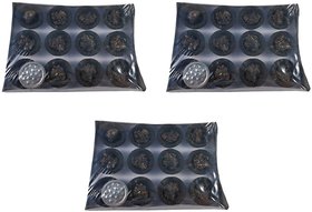De-Ultimate (36 Pcs Set) Hawankund Pure Herbal-Sambrani Incense Guggal Dhoop Cups With Holder Plate