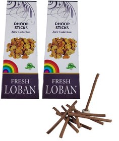 De-Ultimate Rare Collection(Pack Of 2) Premium Fresh Loban Scented Dry Dhoopbatti Incense Sticks Box(10 Sticks)