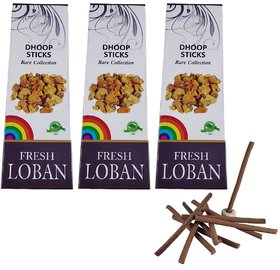 De-Ultimate Rare Collection(Pack Of 3) Premium Fresh Loban Scented Dry Dhoopbatti Incense Sticks Box(10 Sticks)