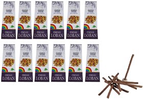 De-Ultimate Rare Collection(Pack Of 12) Premium Fresh Loban Scented Dry Dhoopbatti Incense Sticks Box(10 Sticks)