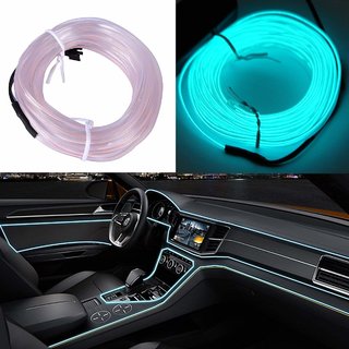 Autoright El Wire Car Interior Light Ambient Neon Light Ice Blue For Chevrolet Cruze