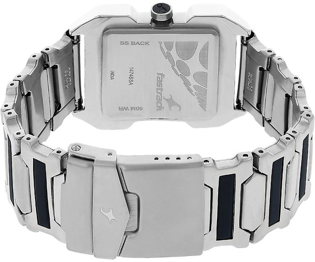 Buy Fastrack Analog Quartz Silver Dial Rectangle Stainless Steel