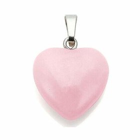 Pendant Pink Rose Quartz Stone Pendant Reiki Healing And Crystal Healing Heart Shape Stone Pendant By Rebuy