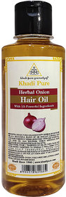 Khadi Pure Herbal Onion Hair Oil - 210Ml