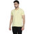 Gentino Men's Solid Yellow Cottan Matty Collar T Shirt
