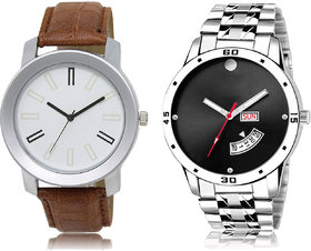 Adk Ad-02-Lk-104 White & Black Dial Day & Date Functioning Watches For Men