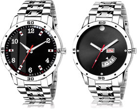 Adk Ad-06-Lk-104 Black & Black Dial Day & Date Functioning Watches For Men