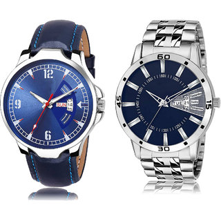 Adk Jg-03-Lk-102 Blue Dial Day & Date Functioning Watches For Men