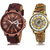 Adk Jg-02-Lk-248 Brown & Multicolor Dial Day & Date Functioning Watches For Couple