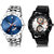 Adk Lk-105-107 Blue & Black Dial Day & Date Functioning Watches For Men
