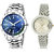 Adk Ad-05-Lk-227 Blue & Silver Dial New Watches For Couple