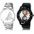 Adk Lk-106-107 White & Black Dial Day & Date Functioning Watches For Men