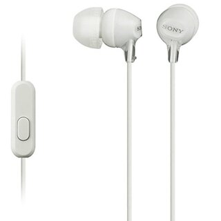Ear Earphones with Mic (White)