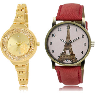 Adk Lk-224-230 Gold & Multicolor Dial Best Watches For Girls
