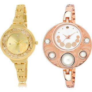 Adk Lk-224-246 Gold & White Dial Best Watches For Girls