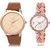Adk Lk-34-215 Brown & Rose Gold Dial Look Watches For Couple