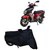 De Autocare Black Matty Two Wheeler Scooty Body Cover For Tvs Ntorq 125 Race Edition With Mirror Pocket