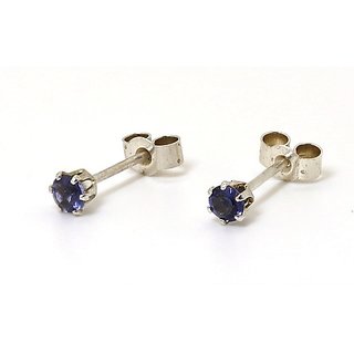 Blue Sapphire Earring With Natural Neelam Stone Astrological Lab Certified Blue Sapphire Earring With Natural Neelam Stone Astrological Lab Certified