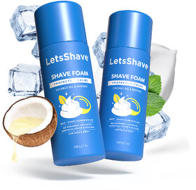 Letsshave Shave Foam Enriched With Coconut Oil Paraben Sulphate Free - 200