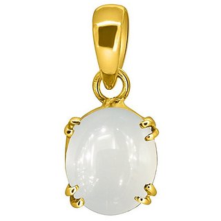 Ceylonmine- Lab Certified & Natural Stone Moonstone Pendant In Gold Plated(Panchdhatu) For Unisex Ceylonmine- Lab Certified & Natural Stone Moonstone Pendant In Gold Plated(Panchdhatu) For Unisex