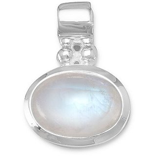 Ceylonmine-6.5 Carat Lab Certified & Natural Stone Moonstone Pendant In Silver(Sterling Silver) For Unisex Ceylonmine-6.5 Carat Lab Certified & Natural Stone Moonstone Pendant In Silver(Sterling Silver) For Unisex