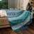 Young Arc Three Tone Blue Green Ivory Throw