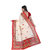 SVB Sarees Women's Cream and Red Printed Saree